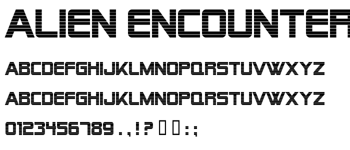 Alien Encounters Bold font